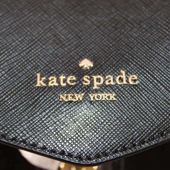 Kate Spade Medium Flap Backpack Black Saffiano Leather NWOT - Picture 8 of 12